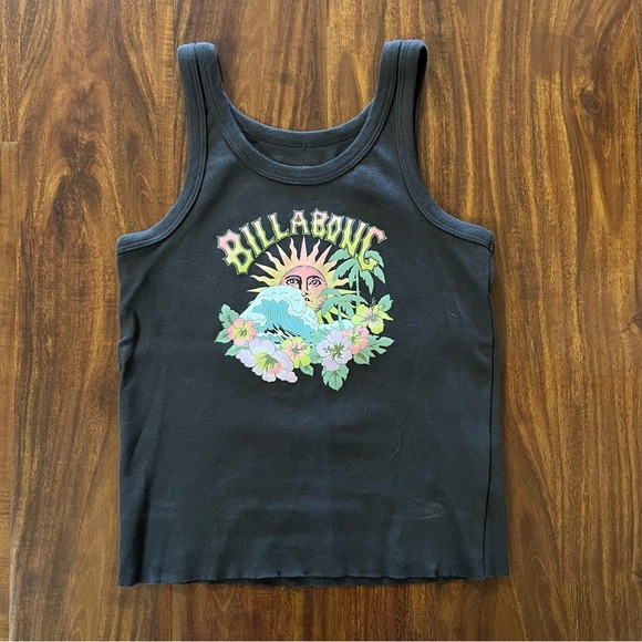 Billabong Rising Sun Girls Tank Top Off Black size large - Picture 1 of 6